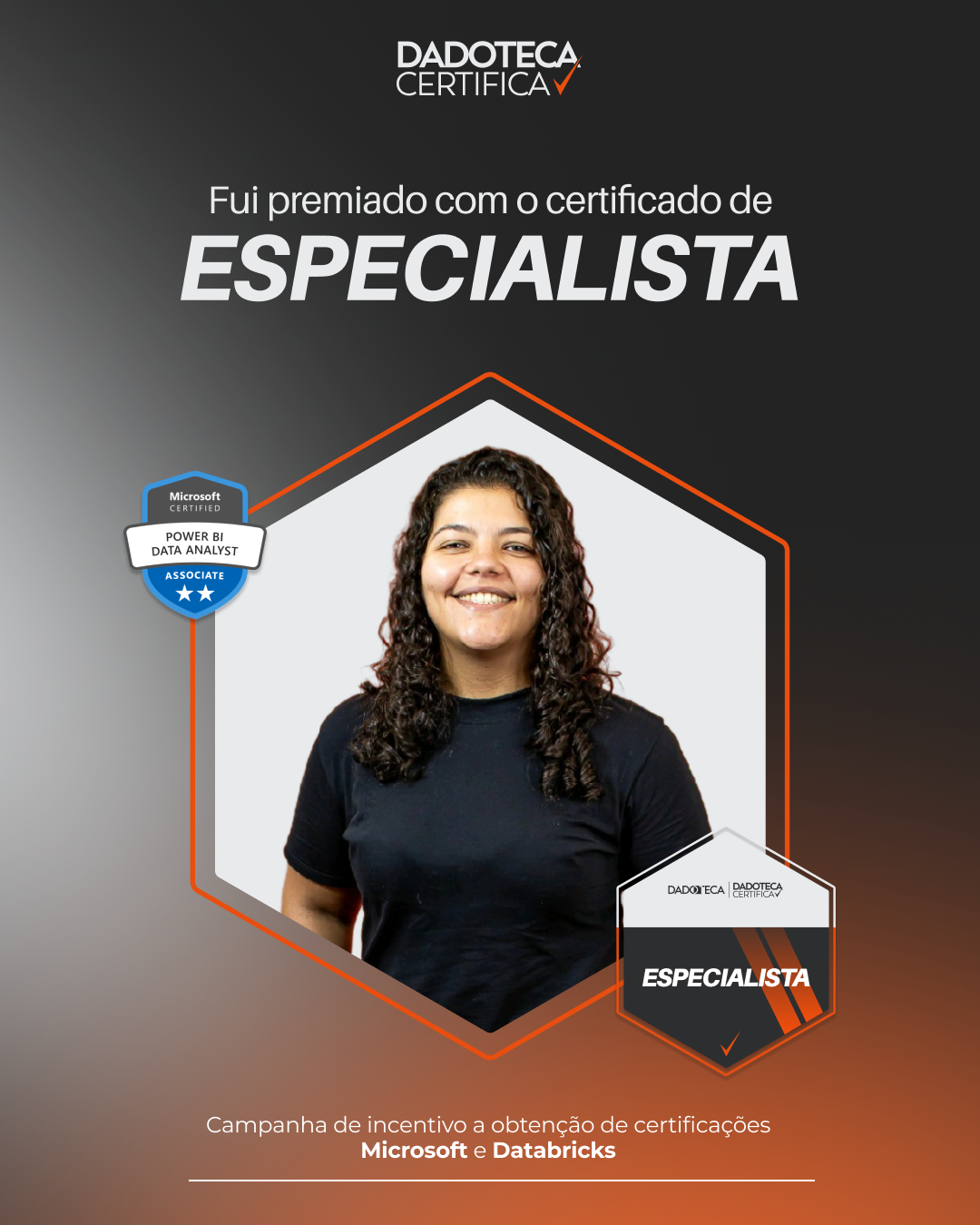 Post Dadoteca certifica Estefanie Fernandes Simões
